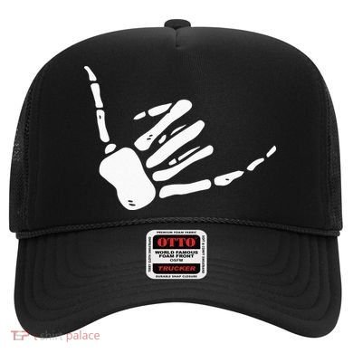 Skeleton Hand Shaka Sign Hang Loose Bones Hat