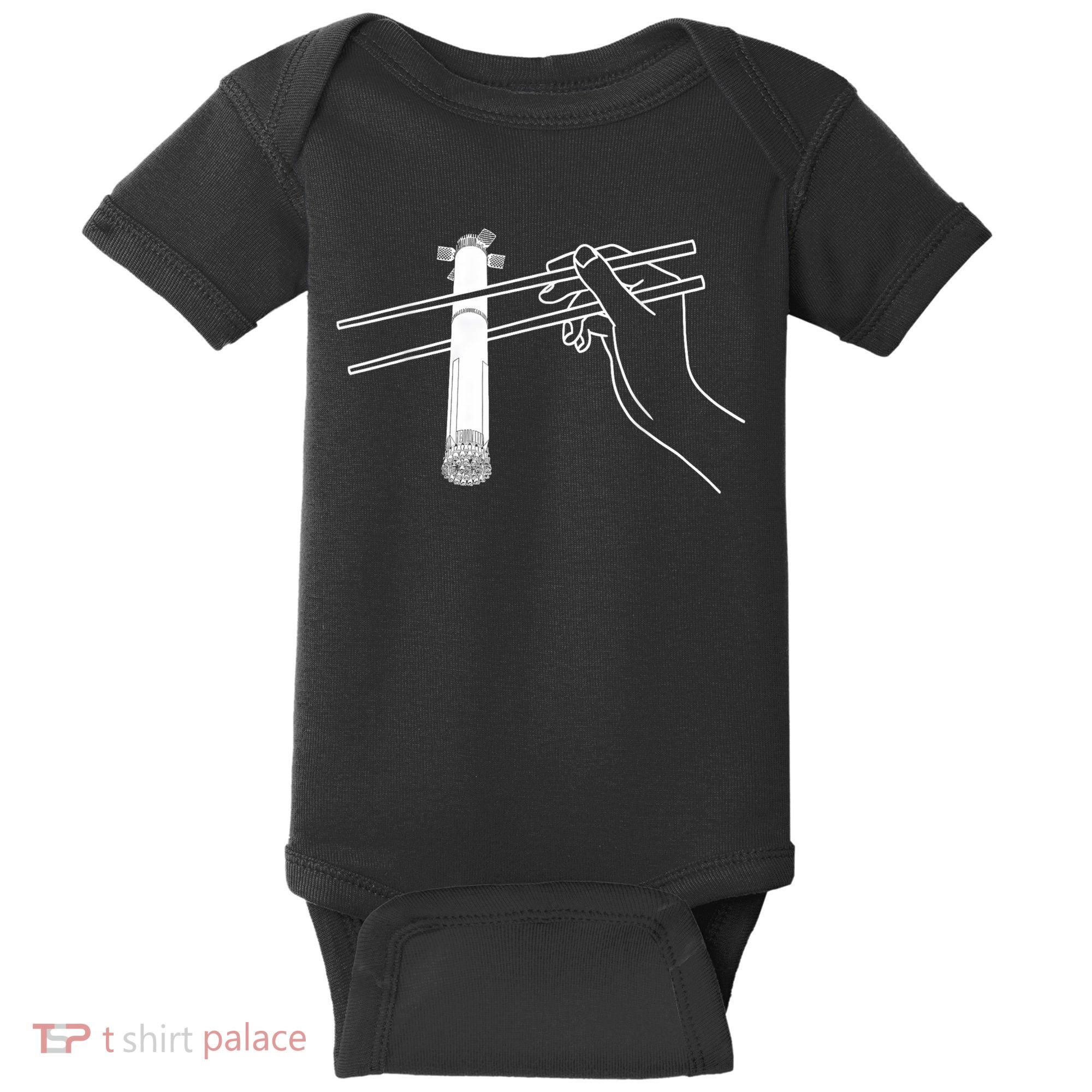 Super Heavy Starship Booster 12 Chopsticks Baby Bodysuit