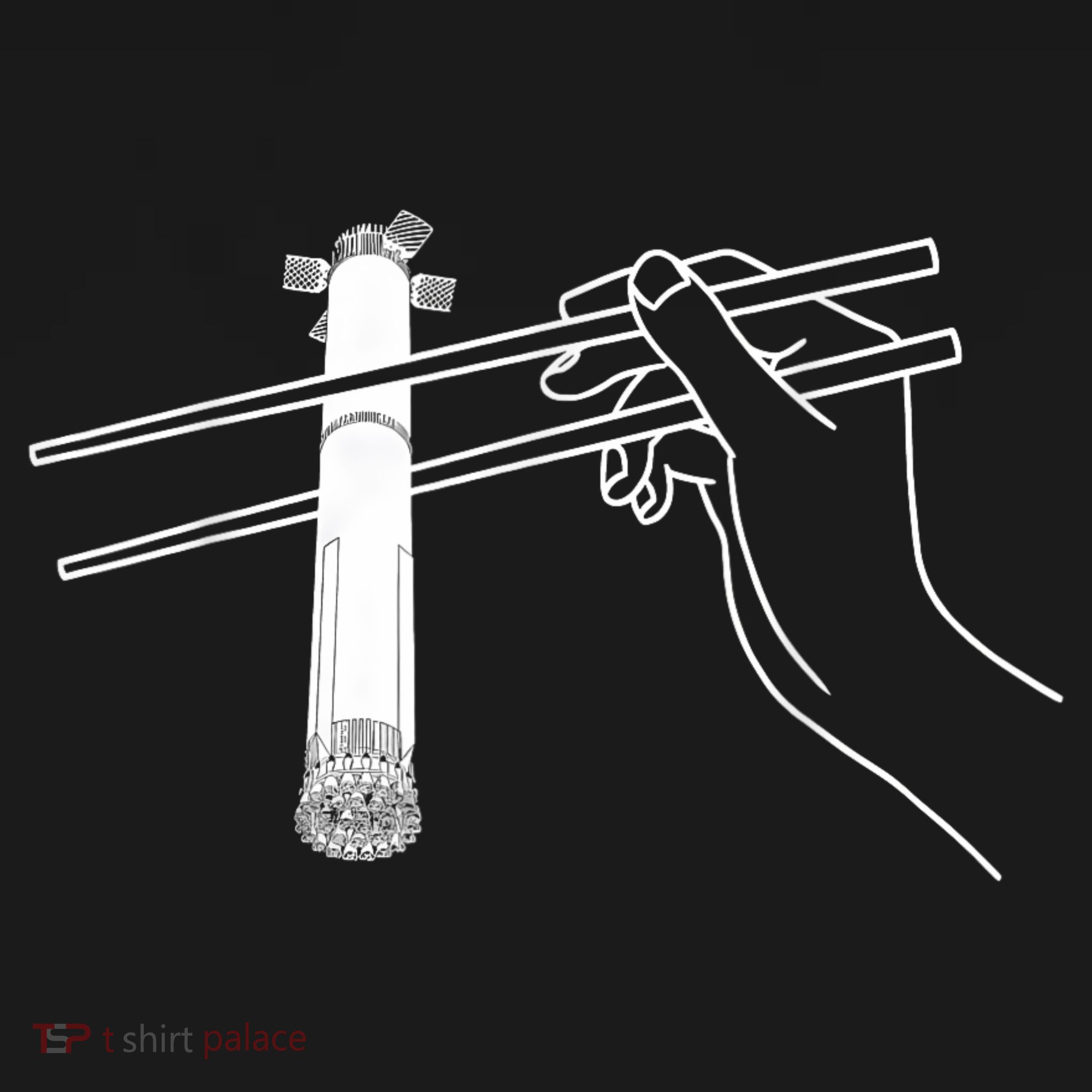 Super Heavy Starship Booster 12 Chopsticks Baby Bodysuit