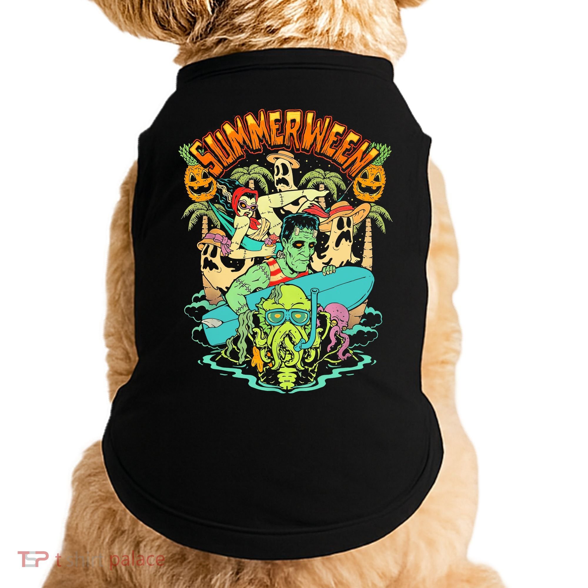Summerween Happy Summerween Summer Halloween Holiday Doggie Tank