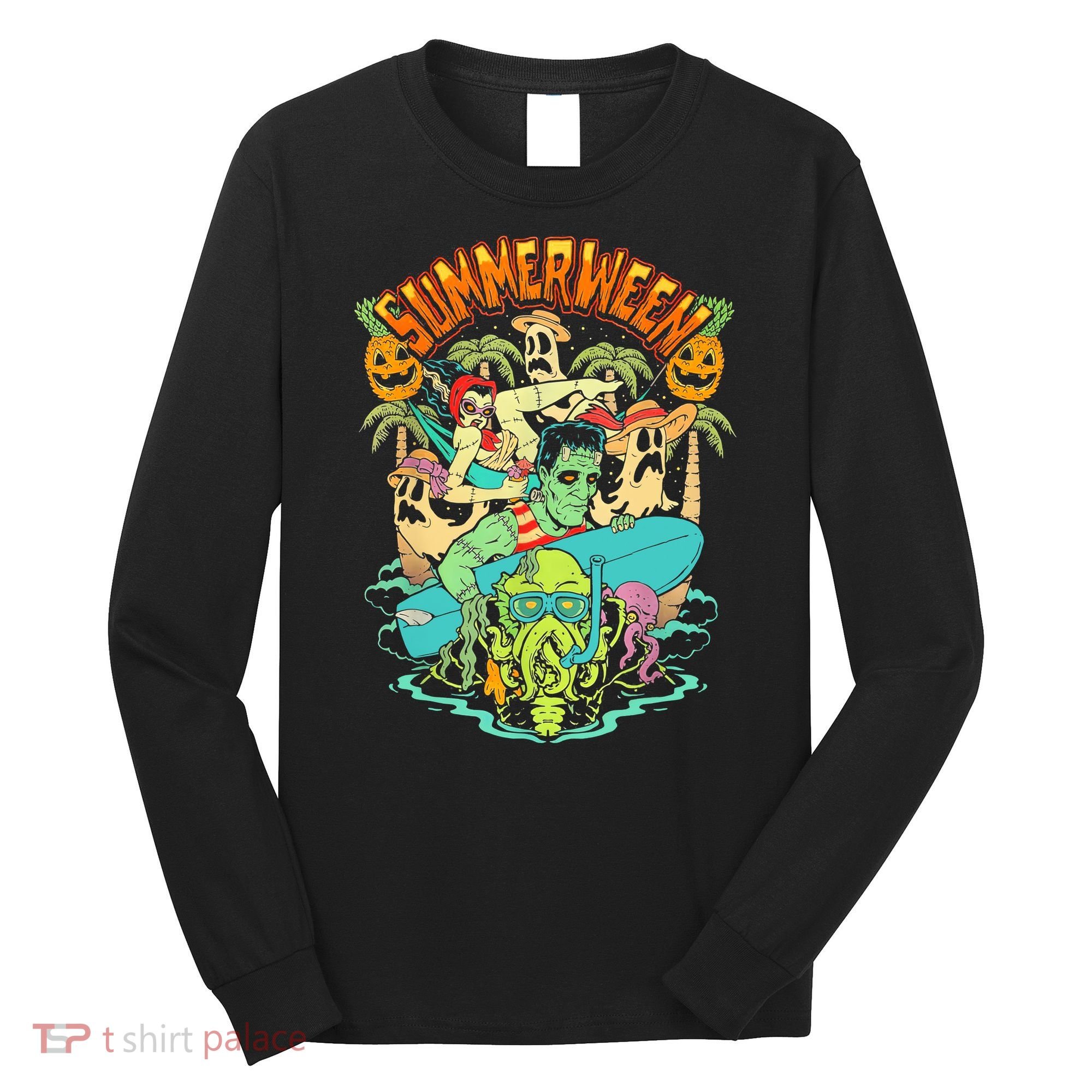 Summerween Happy Summerween Summer Halloween Holiday Long Sleeve Shirt