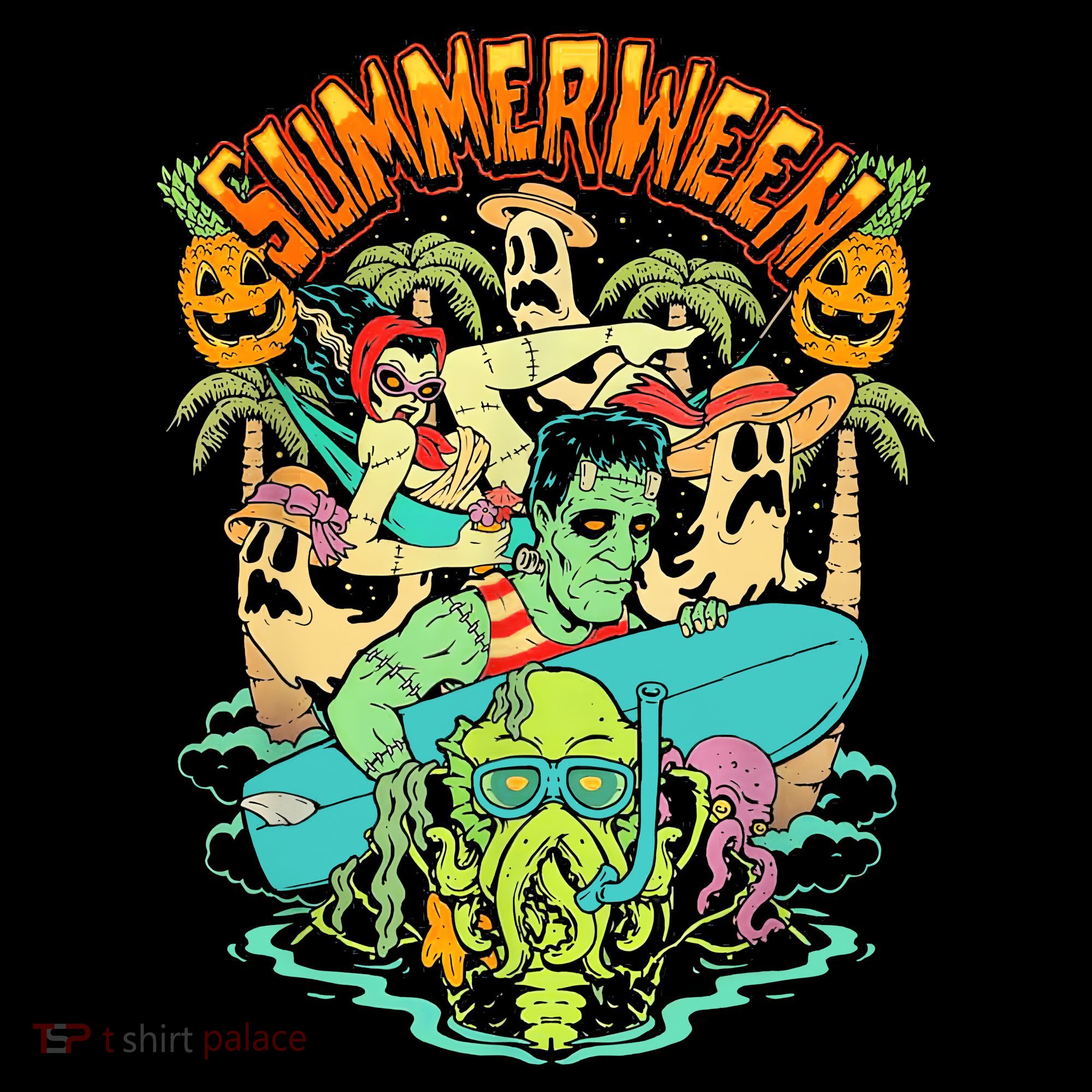 Summerween Happy Summerween Summer Halloween Holiday T-Shirt