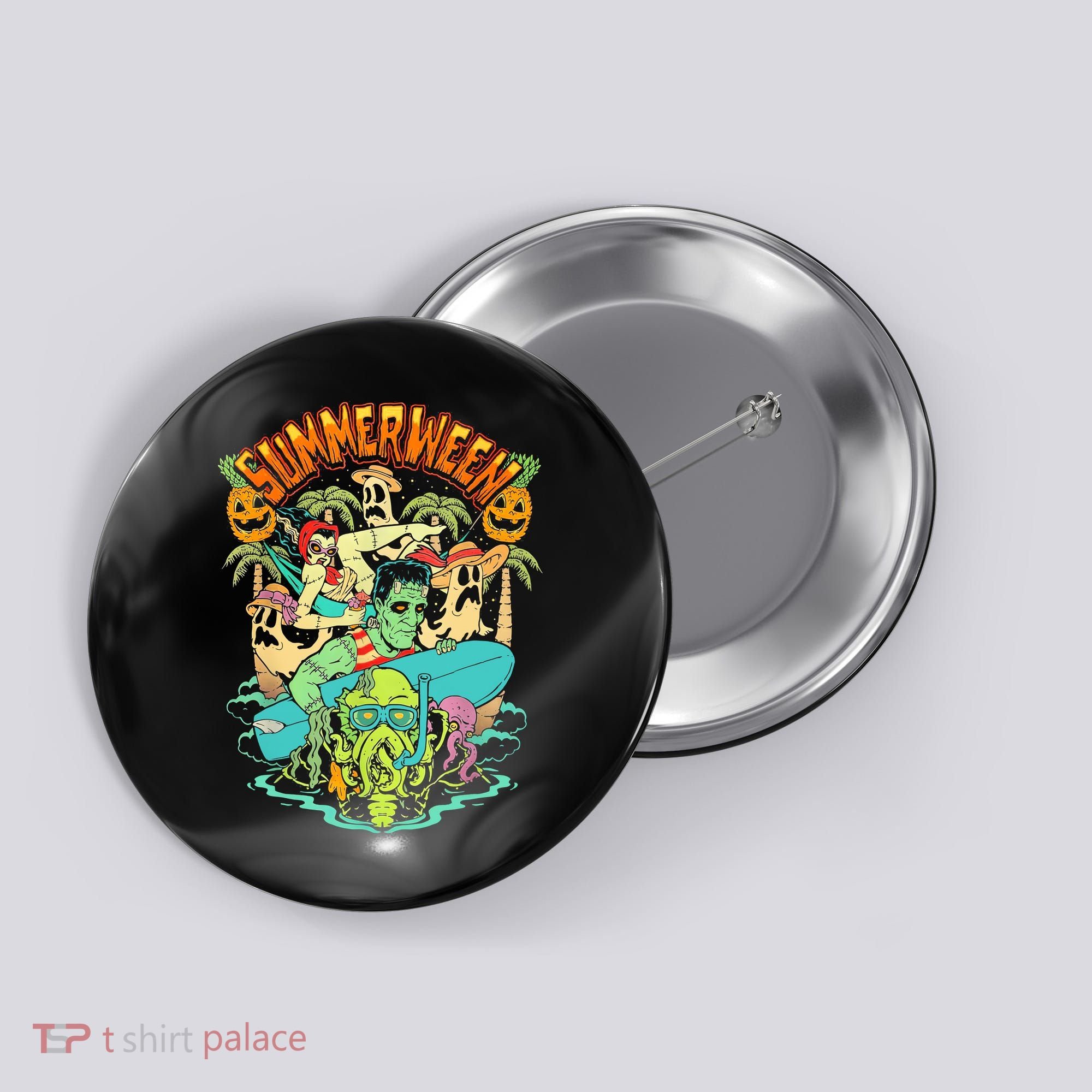 Summerween Happy Summerween Summer Halloween Holiday Button