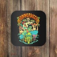 Summerween Happy Summerween Summer Halloween Holiday Coaster thumb 0