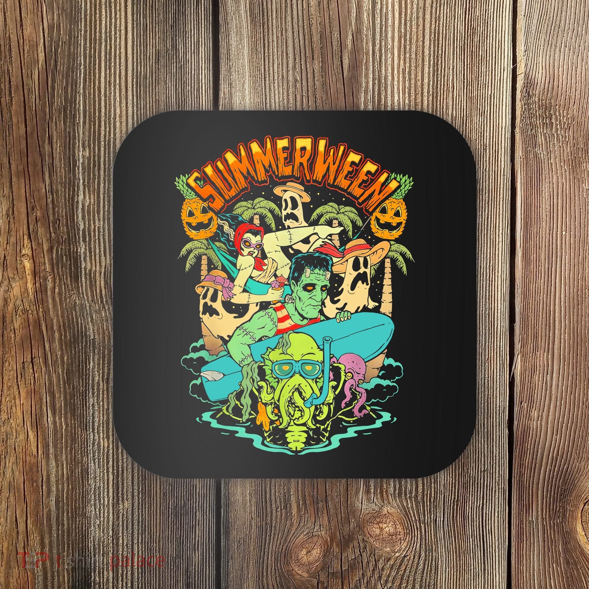 Summerween Happy Summerween Summer Halloween Holiday Coaster