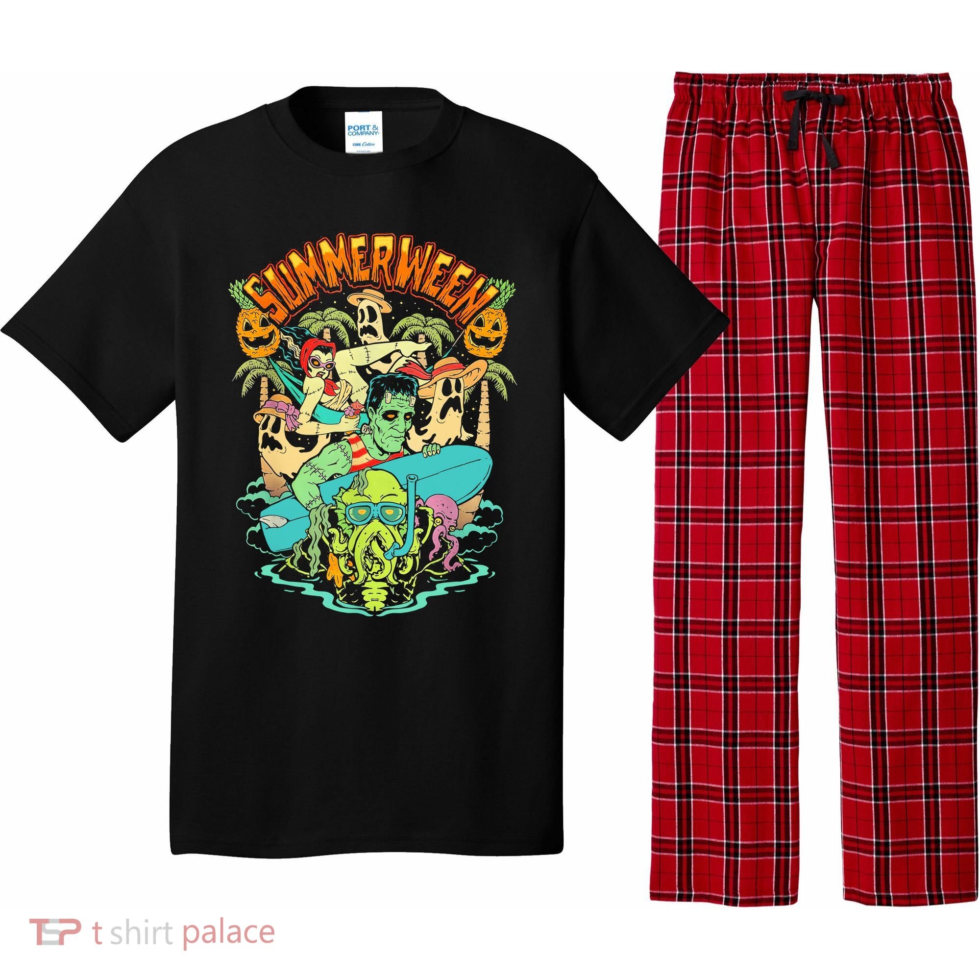 Summerween Happy Summerween Summer Halloween Holiday Pajama Set