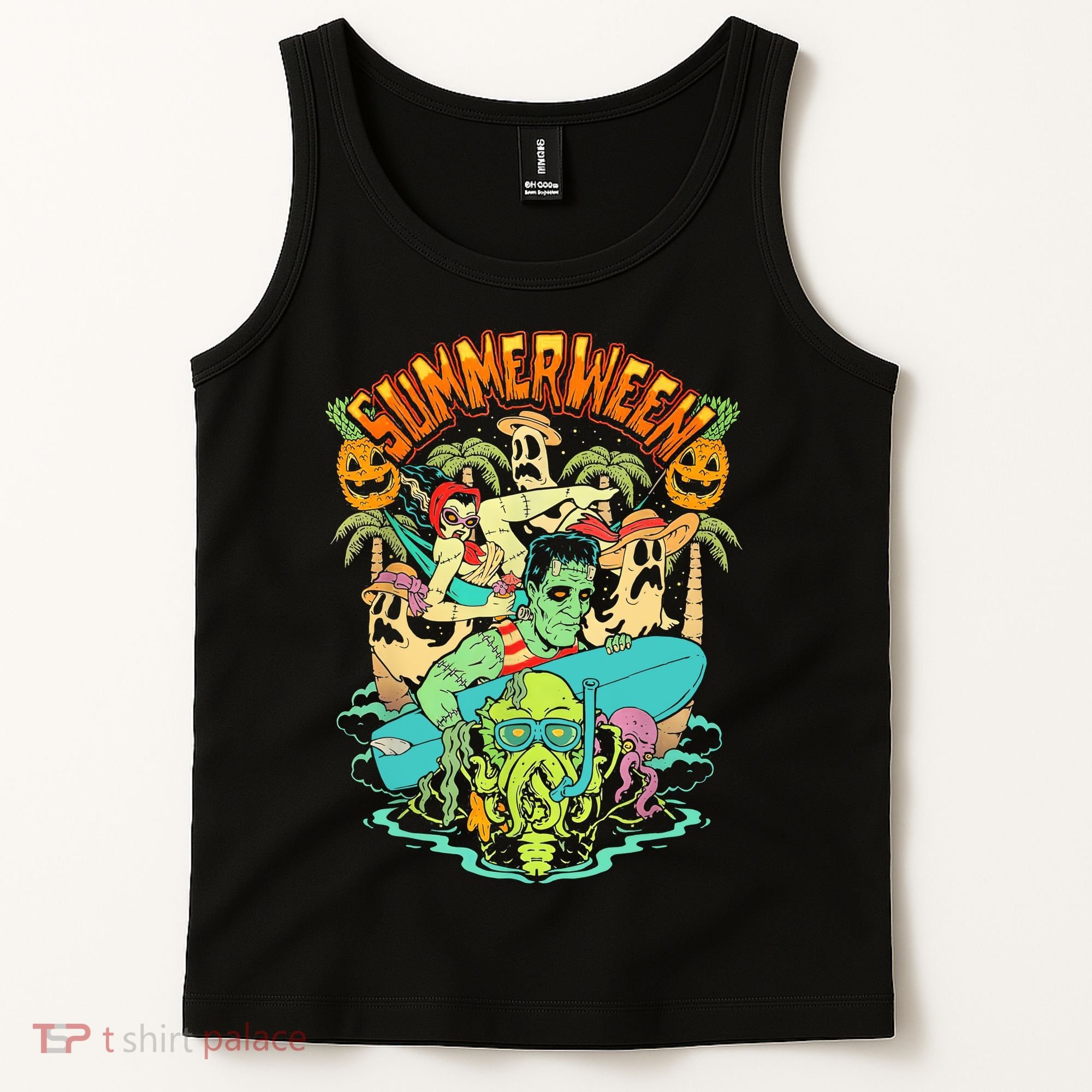 Summerween Happy Summerween Summer Halloween Holiday Tank Top