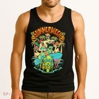 Summerween Happy Summerween Summer Halloween Holiday Tank Top thumb 3