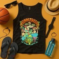 Summerween Happy Summerween Summer Halloween Holiday Tank Top thumb 4
