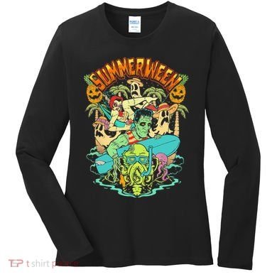 Summerween Happy Summerween Summer Halloween Holiday Women's Long Sleeve Shirt
