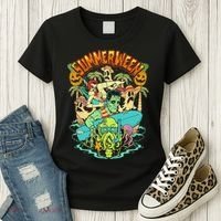 Summerween Happy Summerween Summer Halloween Holiday Women's T-Shirt thumb 3