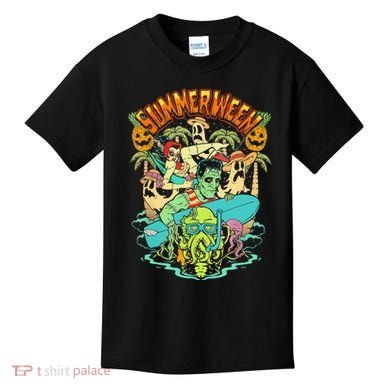 Summerween Happy Summerween Summer Halloween Holiday Kids T-Shirt