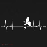 Semicolon Heartbeat Suicide Prevention Gift Backpack thumb 2