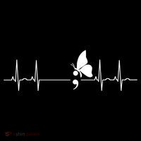 Semicolon Heartbeat Suicide Prevention Gift Women's Hoodie thumb 2