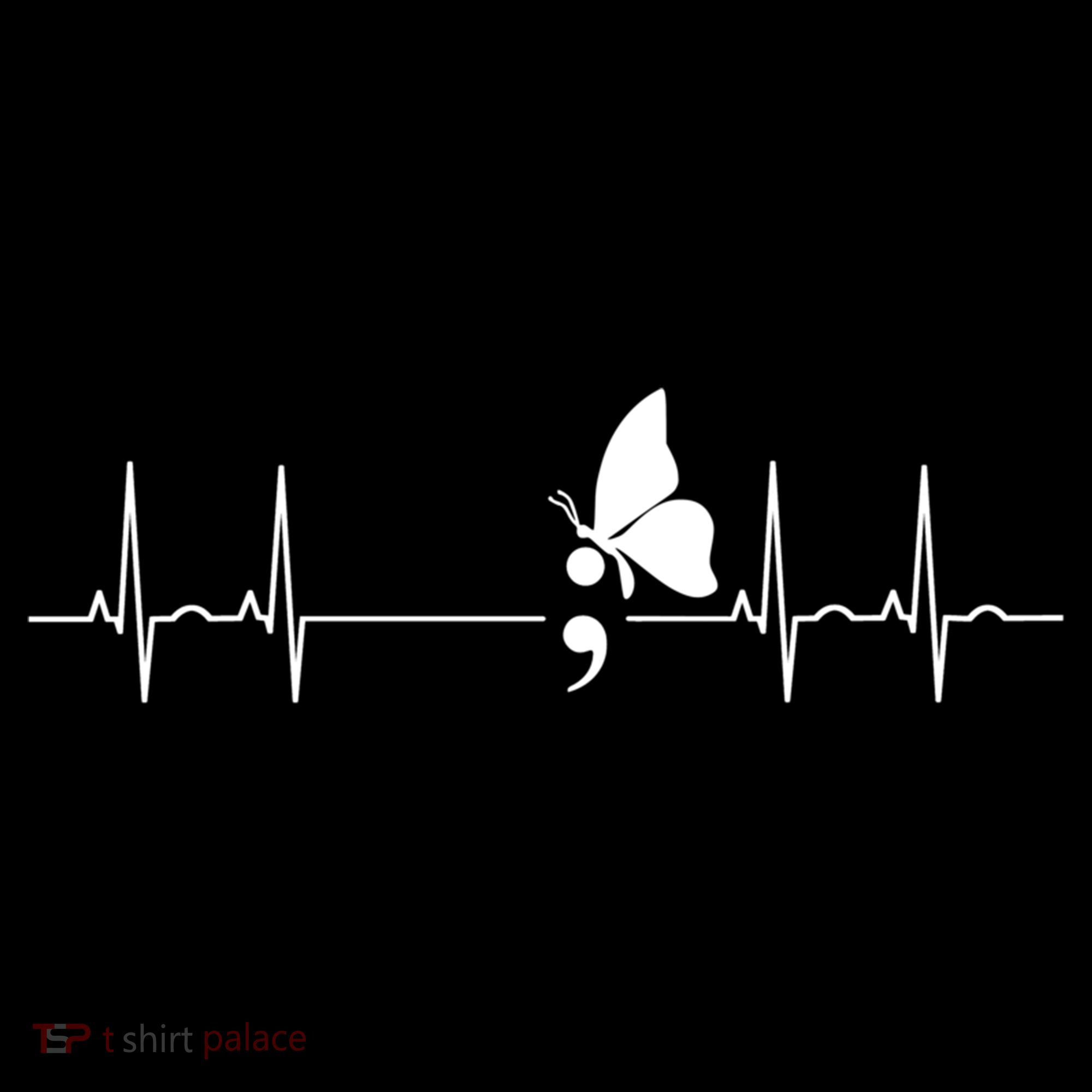 Semicolon Heartbeat Suicide Prevention Gift Women's Hoodie
