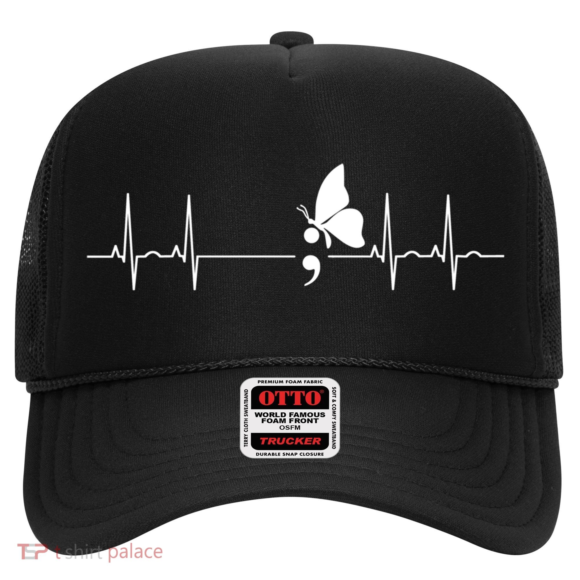 Semicolon Heartbeat Suicide Prevention Gift Hat