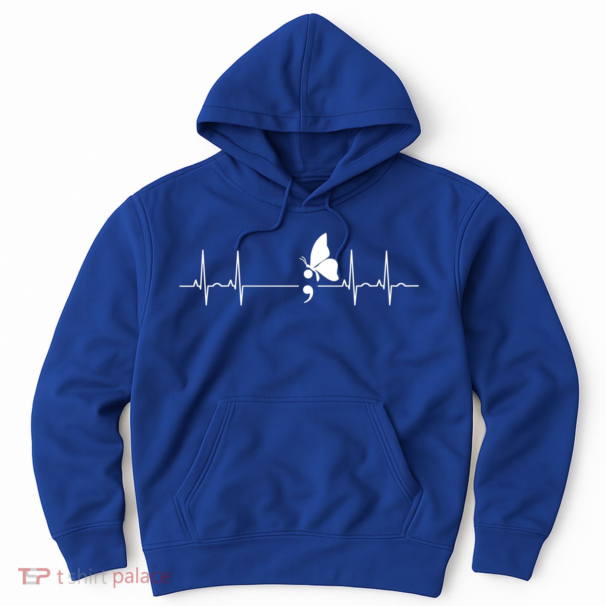Semicolon Heartbeat Suicide Prevention Gift Hoodie