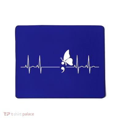 Semicolon Heartbeat Suicide Prevention Gift Mousepad