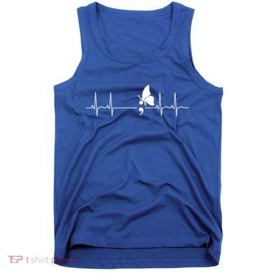 Semicolon Heartbeat Suicide Prevention Gift Tank Top