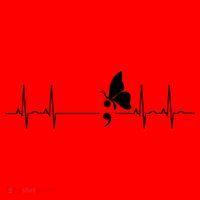 Semicolon Heartbeat Suicide Prevention Gift Santa Hat thumb 1