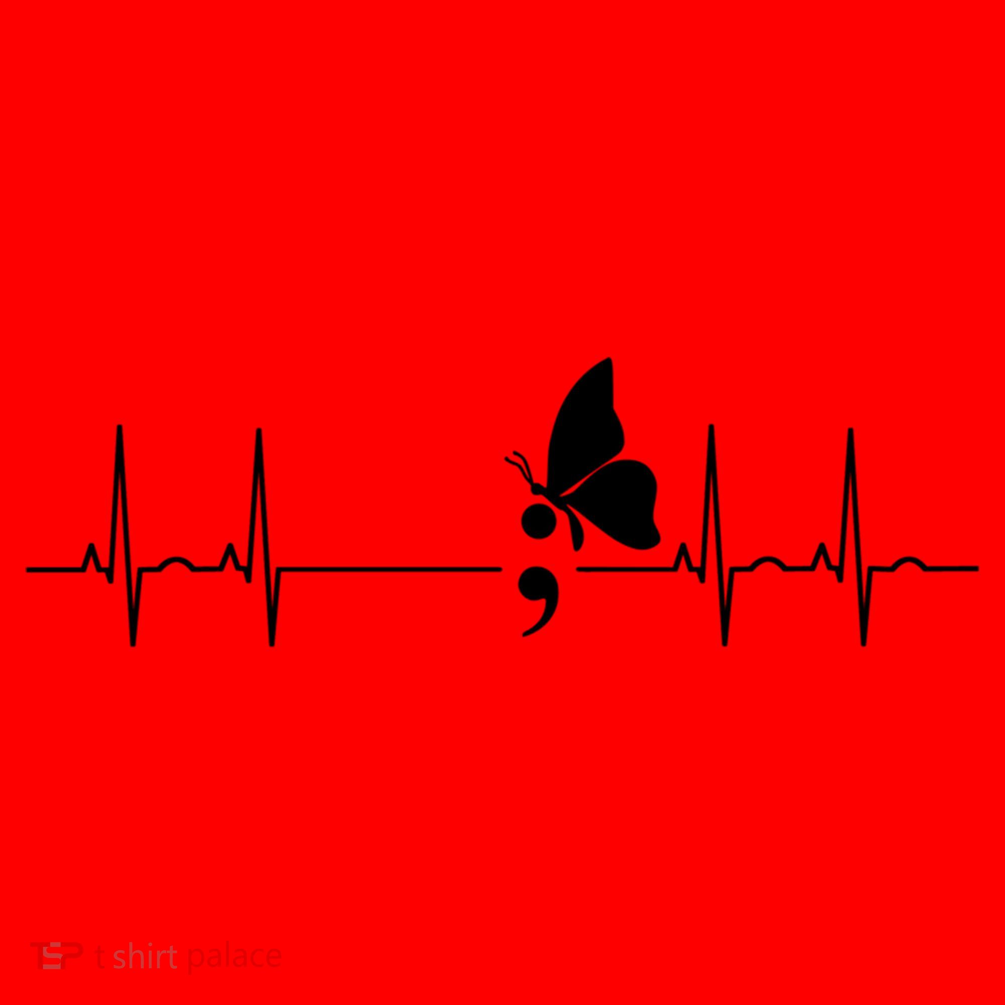 Semicolon Heartbeat Suicide Prevention Gift Santa Hat