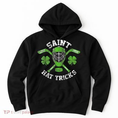 Saint Hattrick St Patrick's Day Hockey Hat Tricks Boy Hoodie