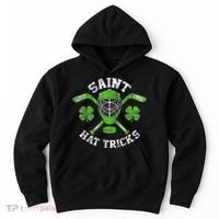 Saint Hattrick St Patrick's Day Hockey Hat Tricks Boy Hoodie thumb 0