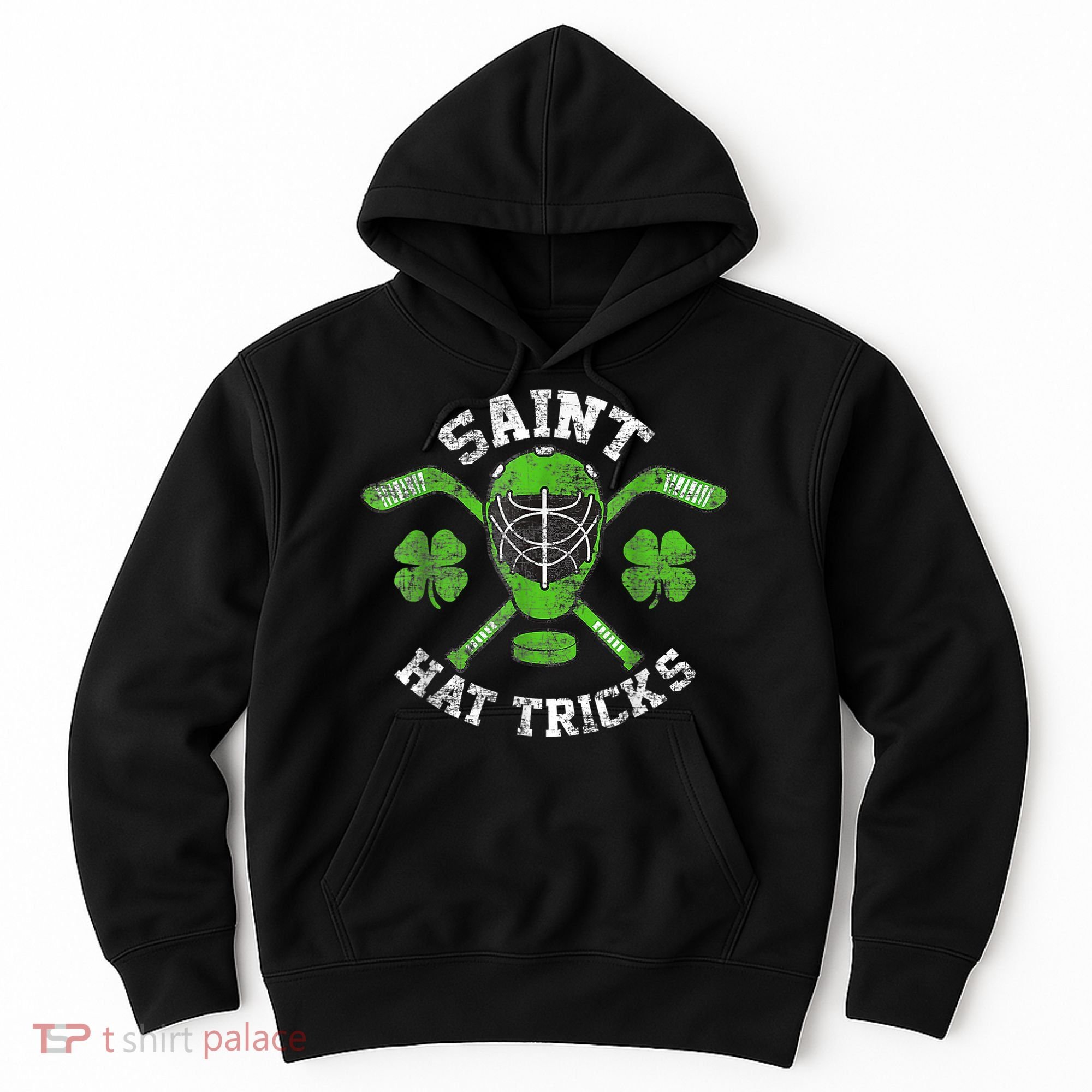 Saint Hattrick St Patrick's Day Hockey Hat Tricks Boy Hoodie
