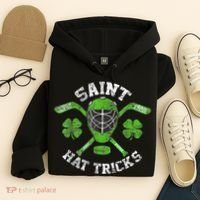 Saint Hattrick St Patrick's Day Hockey Hat Tricks Boy Hoodie thumb 4