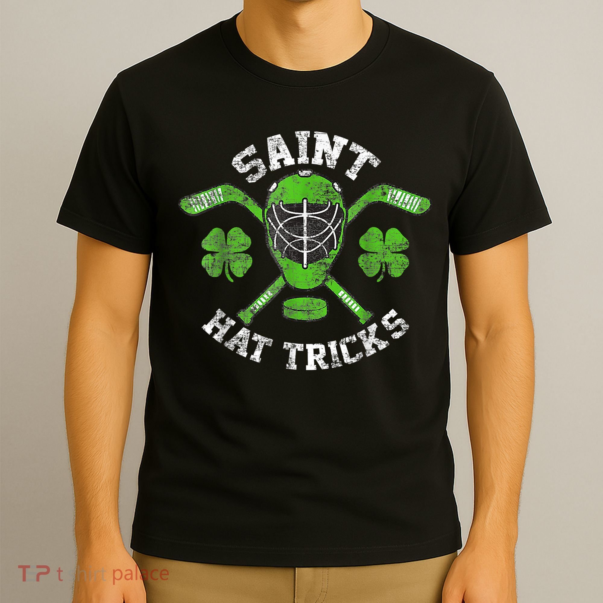 Saint Hattrick St Patrick's Day Hockey Hat Tricks Boy T-Shirt