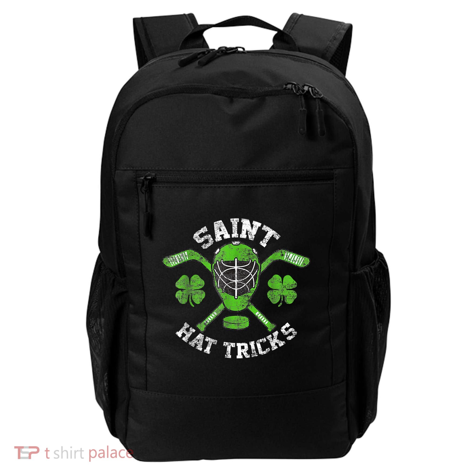 Saint Hattrick St Patrick's Day Hockey Hat Tricks Boy Backpack