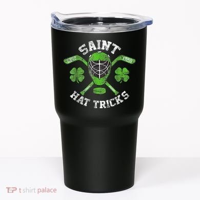 Saint Hattrick St Patrick's Day Hockey Hat Tricks Boy Tumbler