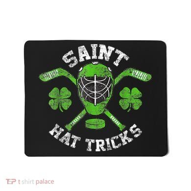 Saint Hattrick St Patrick's Day Hockey Hat Tricks Boy Mousepad