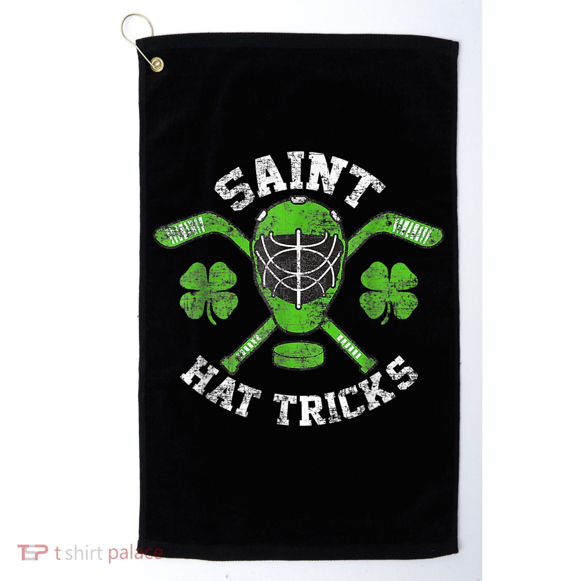 Saint Hattrick St Patrick's Day Hockey Hat Tricks Boy Golf Towel
