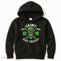 Saint Hattrick St Patrick's Day Hockey Hat Tricks Boy Kids Hoodie thumb 0