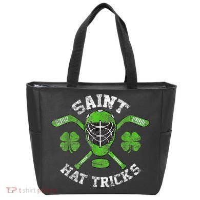 Saint Hattrick St Patrick's Day Hockey Hat Tricks Boy Tote Bag