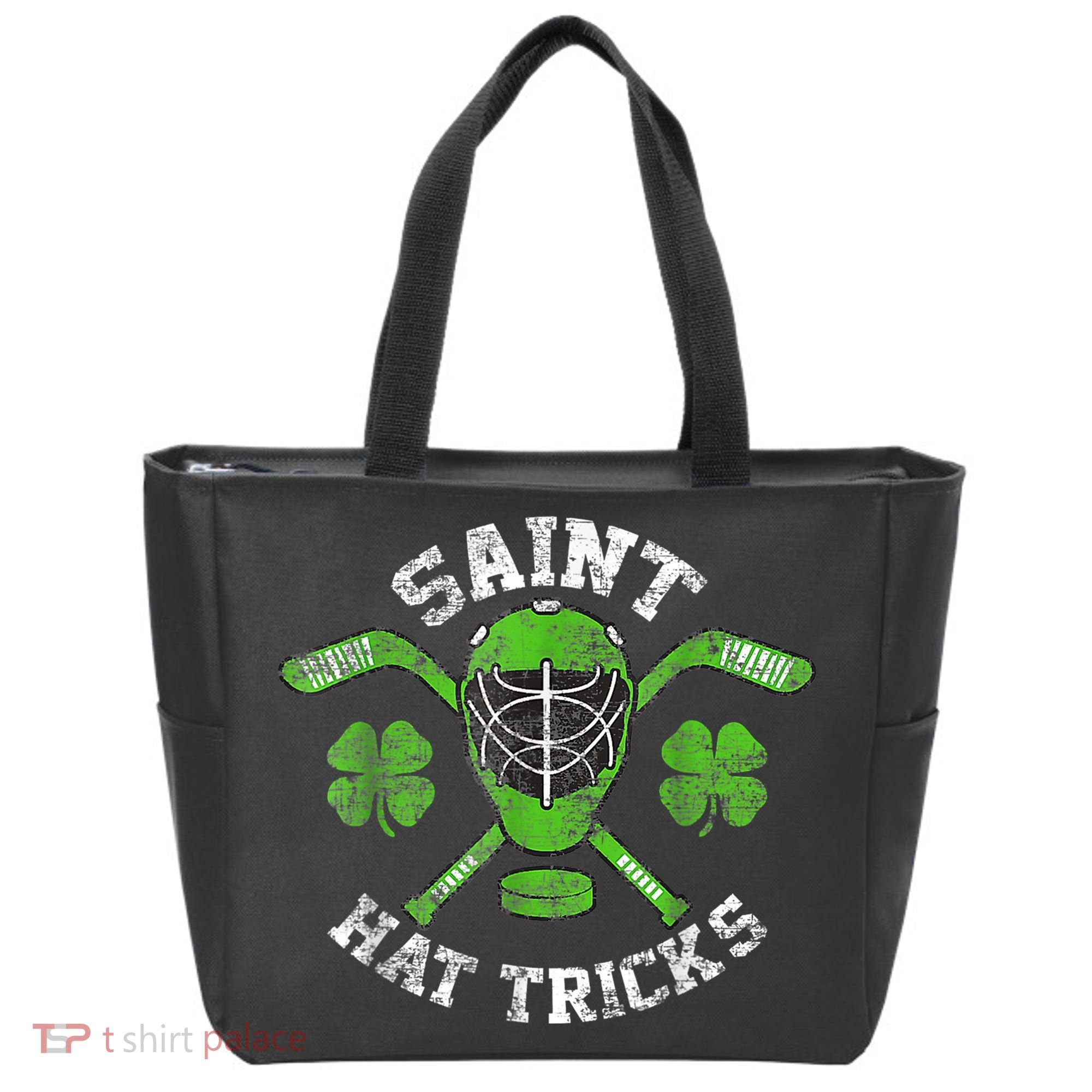 Saint Hattrick St Patrick's Day Hockey Hat Tricks Boy Tote Bag