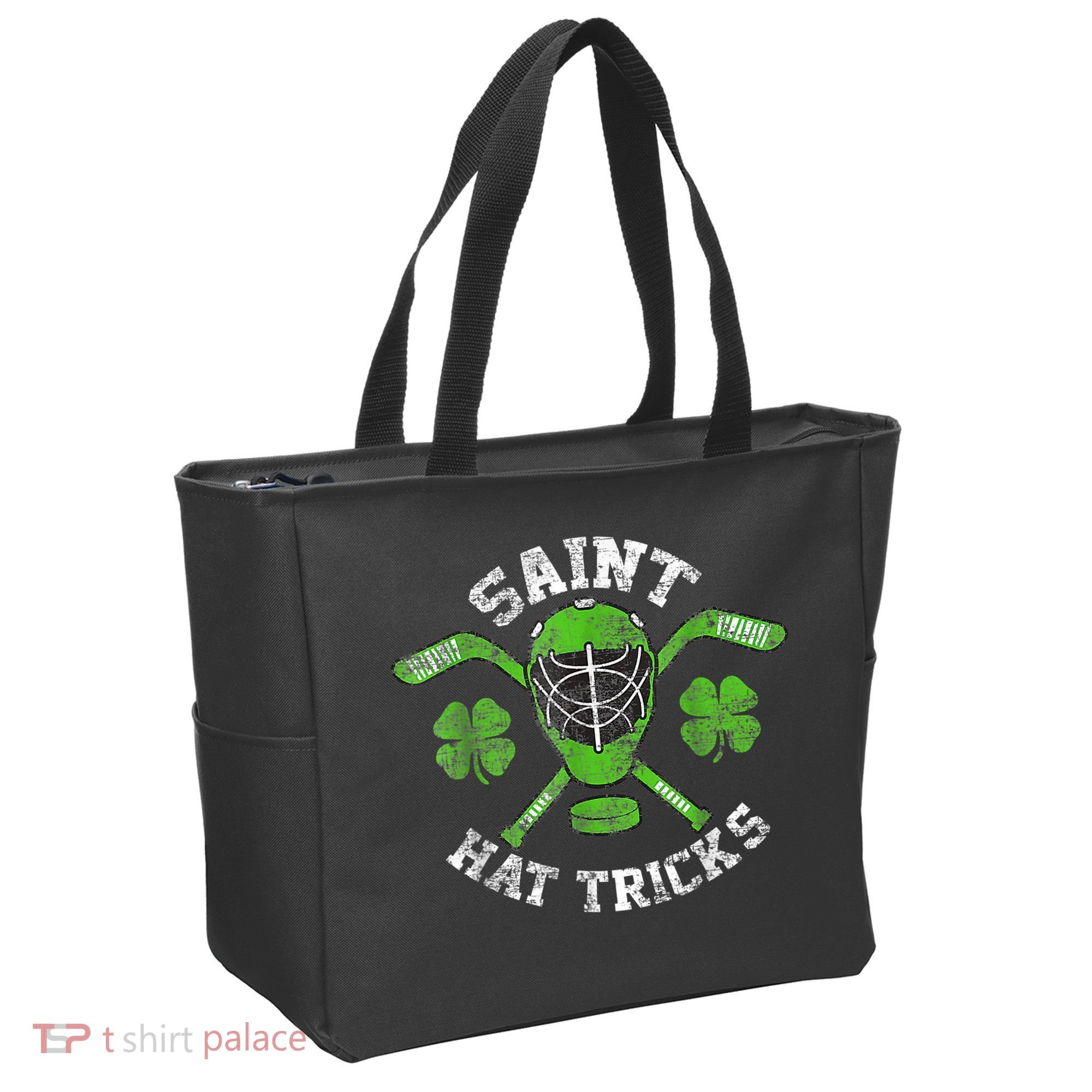 Saint Hattrick St Patrick's Day Hockey Hat Tricks Boy Tote Bag