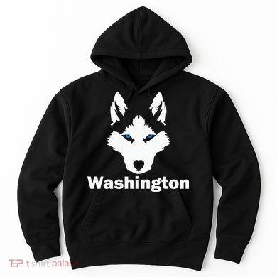 Siberian Huskies State Of Washington Husky Face Hoodie