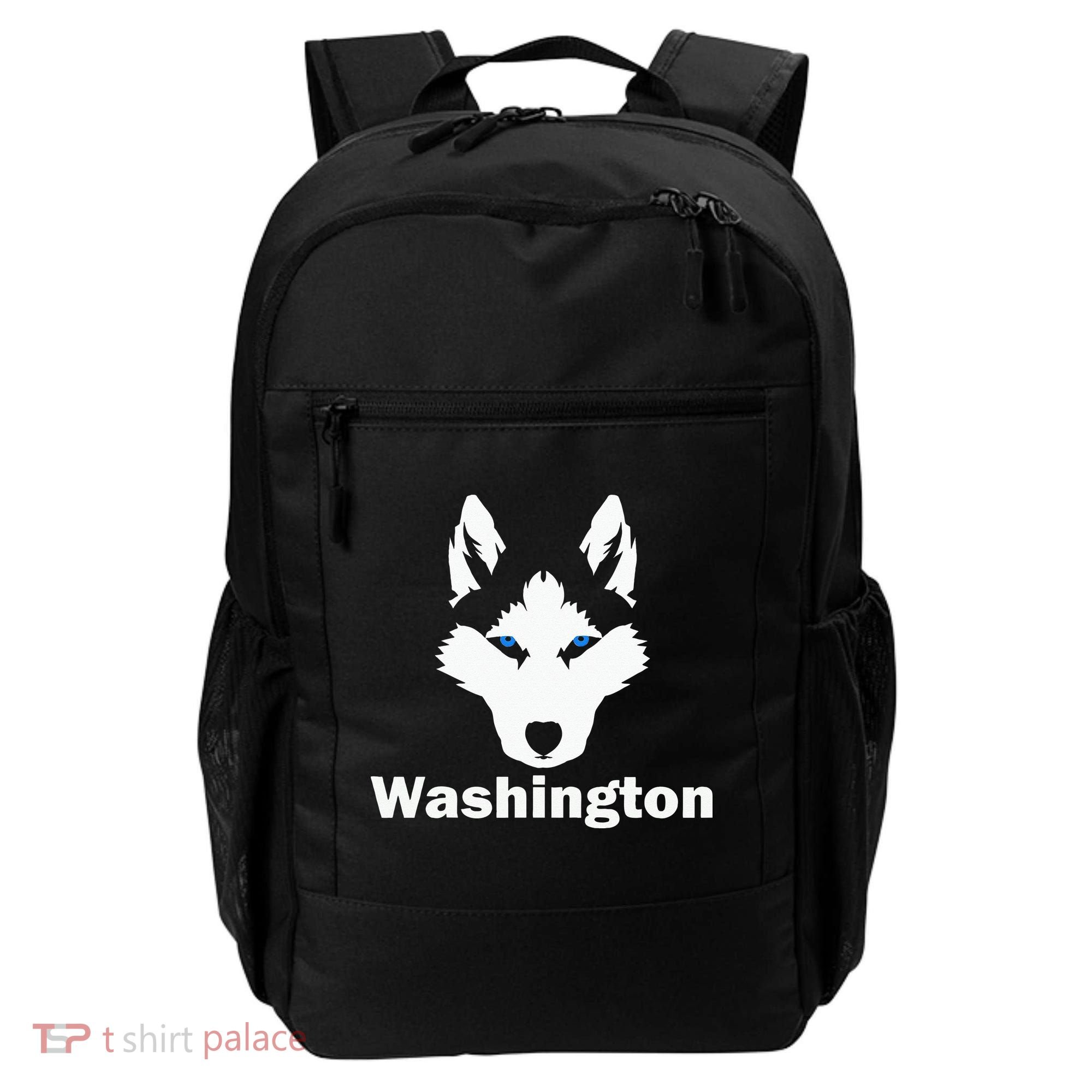 Siberian Huskies State Of Washington Husky Face Backpack