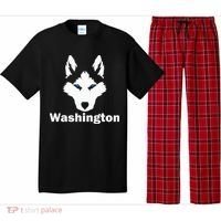 Siberian Huskies State Of Washington Husky Face Pajama Set thumb 0