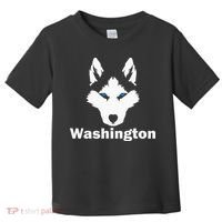 Siberian Huskies State Of Washington Husky Face Toddler T-Shirt thumb 0