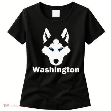 Siberian Huskies State Of Washington Husky Face Women's T-Shirt