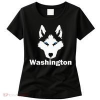 Siberian Huskies State Of Washington Husky Face Women's T-Shirt thumb 0