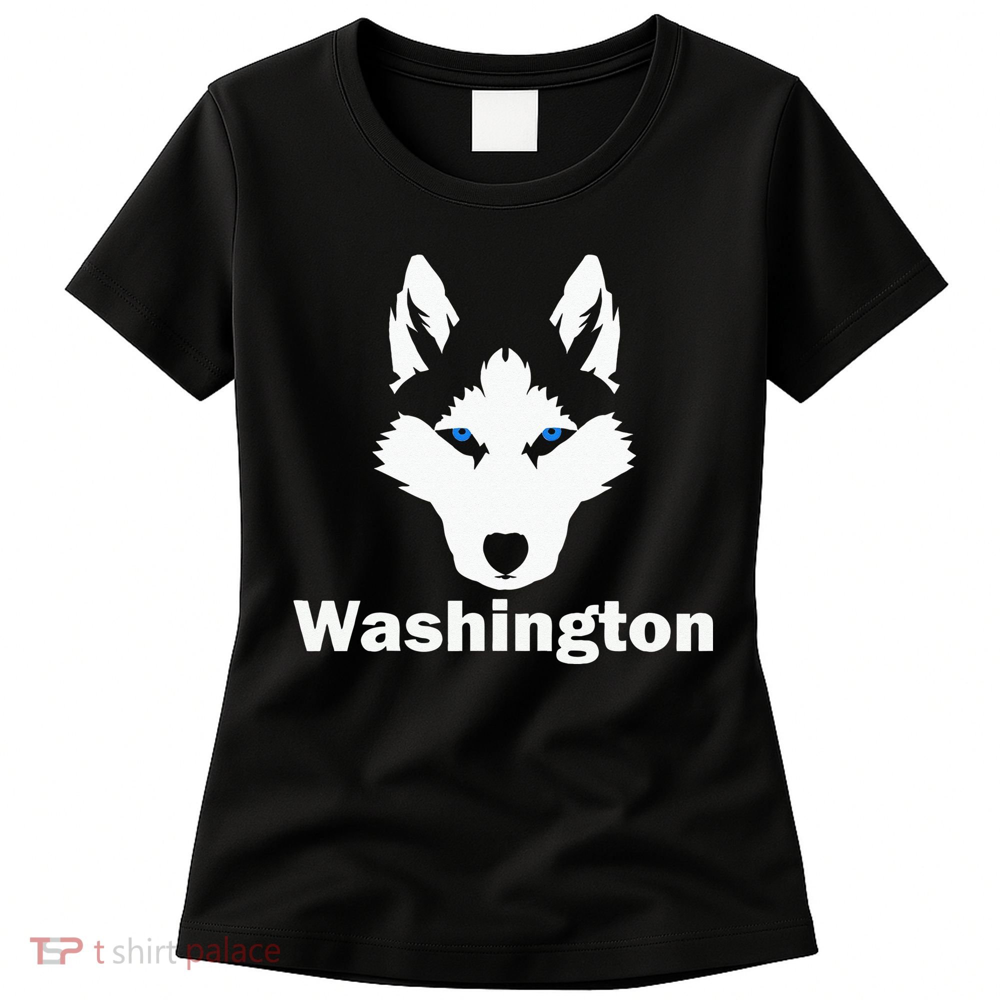 Siberian Huskies State Of Washington Husky Face Women's T-Shirt