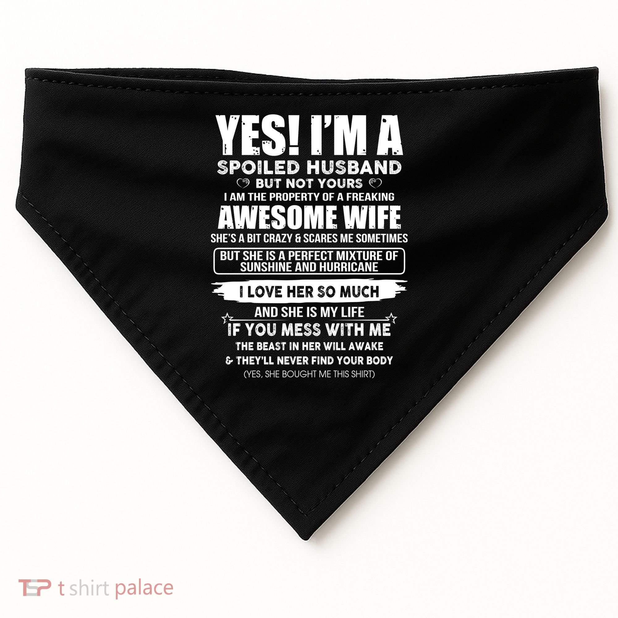 Spoiled Husband USA-Made Doggie Bandana