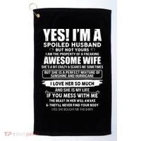 Spoiled Husband Golf Towel thumb 0