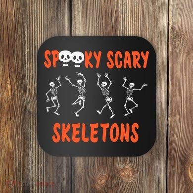 Spooky Halloween Scary Skeletons Coaster