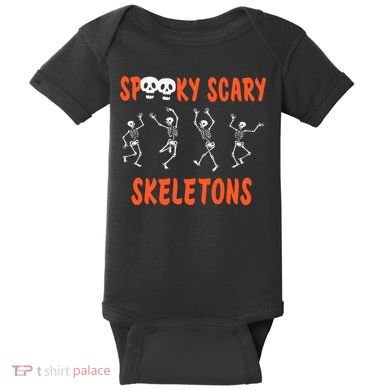 Spooky Halloween Scary Skeletons Baby Bodysuit
