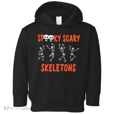 Spooky Halloween Scary Skeletons Toddler Hoodie